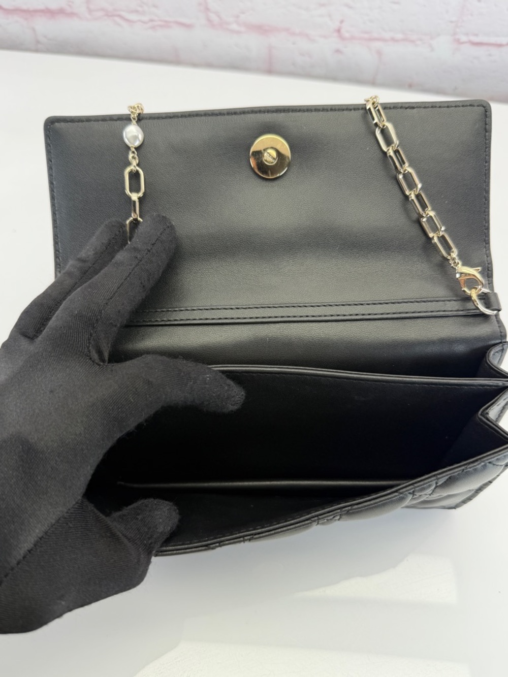 Dior My Dior Mini Black Quilted Cannage Lambskin Shoulder Bag - Picture 11 of 16